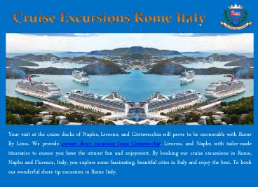 Cruise Excursions Rome Italy