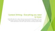 Content Writing – Everything you need to know