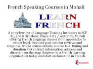 French Speaking Courses in Mohali