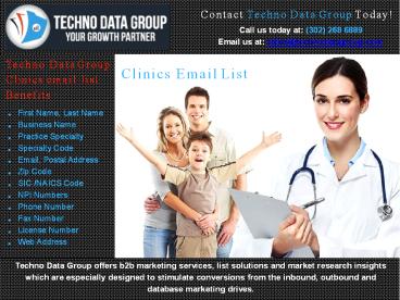 Clinics Email List | Clinics Email List Marketing Lists