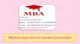 MBA Project Report Services for Saurashtra University Rajkot PowerPoint PPT Presentation