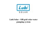 Lubi Solar - Off-grid solar water pumping system