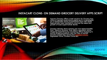 Instacart Clone App Script- Apporio