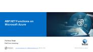 Free IT Webinar- ASP.NET Functions on Microsoft Azure