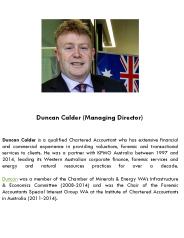 Duncan Calder Chartered Accountant in Perth, Australia