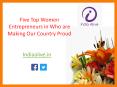 Businesswomens: Five Top Women Entrepreneurs in India- India Alive PowerPoint PPT Presentation