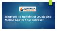 What are the benefits of developing mobile app for your business PowerPoint PPT Presentation