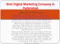 Best Digital Marketing Company In Hyderabad PowerPoint PPT Presentation