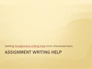 Assignment writing help