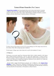 Natural Home Remedies For Cancer