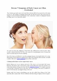 about cancer treatment and  Symptoms