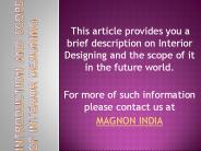 Introduction to Interior designing and scope of it