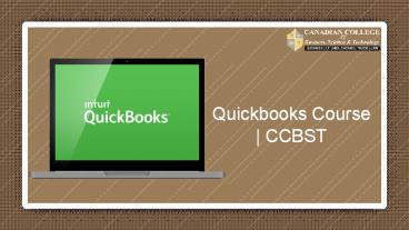 Quickbooks Course | CCBST