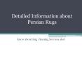 Persian Rugs in Toronto - Get Rug Cleaning, Repair & Restoration also PowerPoint PPT Presentation