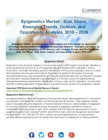 Epigenetics to Expand Steadily in the Coming Years till 2026