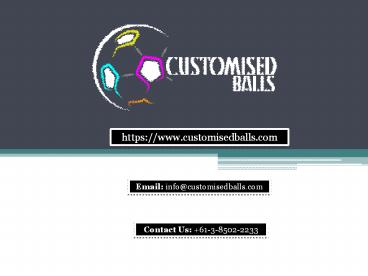 Get the Branded PVC Promotional Rugby Balls in Australia