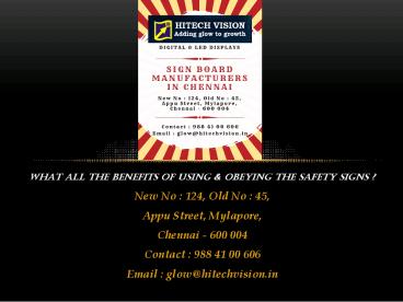 Sign Board Manufacturers in Chennai