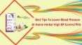 Best Tips to Lower Blood Pressure At Home Herbal High BP Control Pills