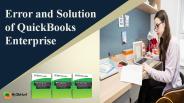 Errors and Solutions of QuickBooks Enterprise