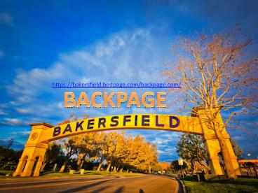Backpage bakersfield | Back page bakersfield