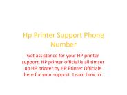 hp printer support phone number