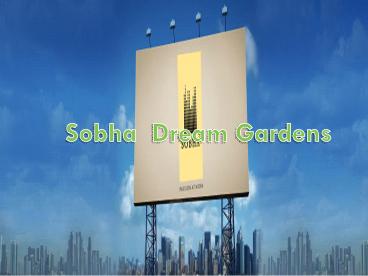 Sobha Apartments in North Bangalore