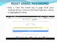 reset gmail password PowerPoint PPT Presentation
