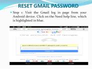 reset gmail password