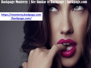 Backpage Monterey | Site Similar to Backpage | backpage.com