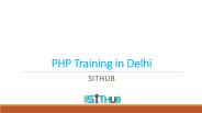PHP Course | PHP Training in Delhi | SITHUB