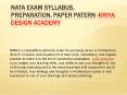 NATA EXAM SYLLABUS, PREPARATION, PAPER PATERN -KRIYA DESIGN ACADEMY PowerPoint PPT Presentation