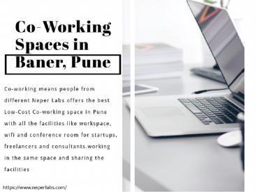 Co Working Spaces in Baner - Neper Labs