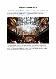 Best Unique Wedding Venues