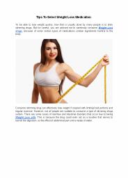 Tips To Select Weight Loss Medication