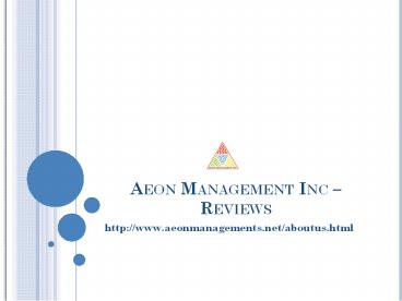 Aeon management Inc / Aeon management Inc Reviews