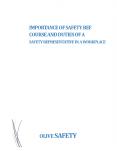 Importance Of Safety Rep Course And Duties of a Safety Representative in a workplace PowerPoint PPT Presentation