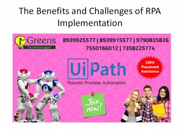 The Benefits and Challenges of RPA Implementation