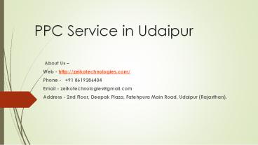 PPC Service in Udaipur