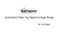 Customized Table Top Display in Huge Range PowerPoint PPT Presentation