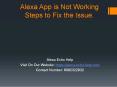 Alexa App is Not Working Steps to Fix the Issue. PowerPoint PPT Presentation