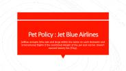 Pet policy : Jet Blue Airlines