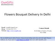 Flowers Bouquet Delivery In Delhi