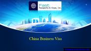 China Business Visa