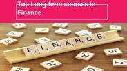 Top long term courses in finance