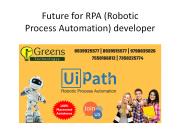 Future for RPA (Robotic Process Automation) developer