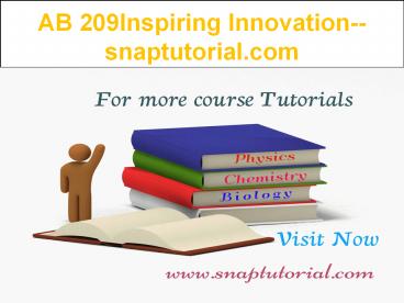 ACC 5340 Inspiring Innovation--snaptutorial.com