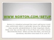 norton.com/setup-download or setup an account