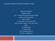 Manufacturer of Quartz Powder in India (1)