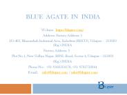 Blue Agate in India
