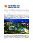 Malaysia Tour Packages - Book Best Malaysia Trip Deals PowerPoint PPT Presentation